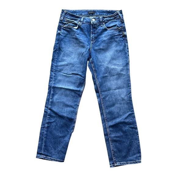 Womens‎ silver jeans Suki straight crop SIZE 32 x 27 - Picture 1 of 7